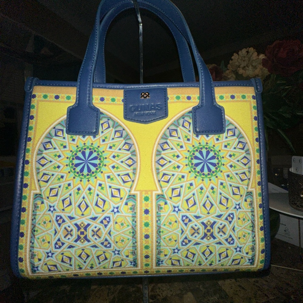 Blue and Yellow Mandala Tote Bag